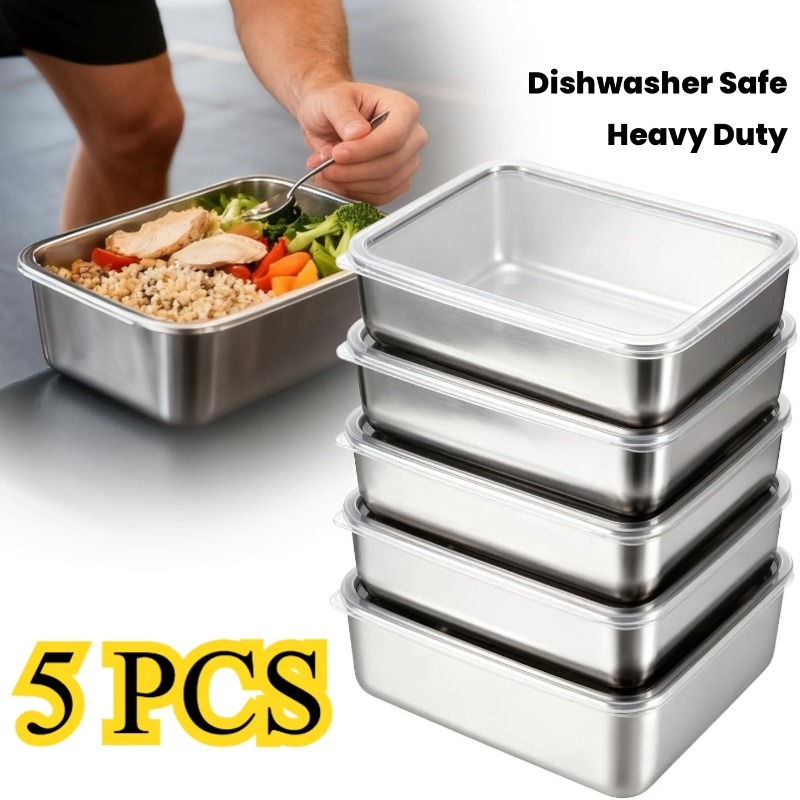 Meal Prep Containers Xl - Ensemble de 5 contenants alimentaires en